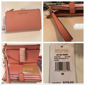 Michael Kors JetSet Travel Double Zip Wristlet NWT